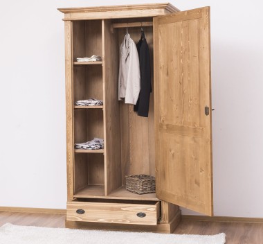 Wardrobe with 1 door and 1 drawer