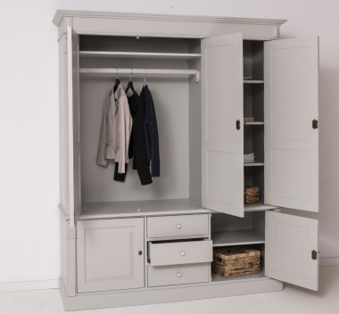 Wardrobe with 3 + 2 doors and 3 drawers, Directoire Collection - PS492