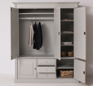 Wardrobe with 3 + 2 doors and 3 drawers, Directoire Collection - PS492