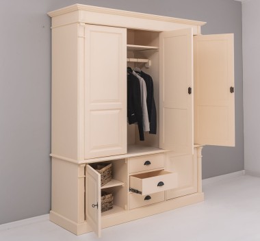 Wardrobe with 3 + 2 doors and 3 drawers, Directoire Collection - PS492