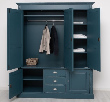 Wardrobe with 3 + 2 doors and 3 drawers, Directoire Collection - PS492