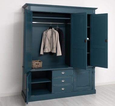 Wardrobe with 3 + 2 doors and 3 drawers, Directoire Collection - PS492