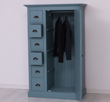 Wardrobe with 1 door, 6 drawers - PS41