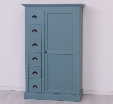 Wardrobe with 1 door, 6 drawers - PS41