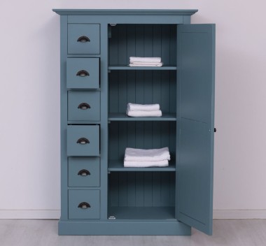 Wardrobe with 1 door, 6 drawers - PS41