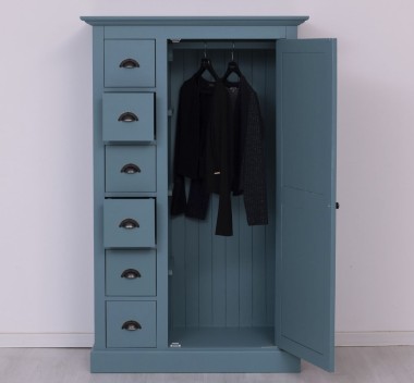 Wardrobe with 1 door, 6 drawers - PS41
