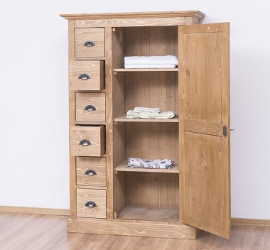 Wardrobe with 1 door, 6 drawers - PS41