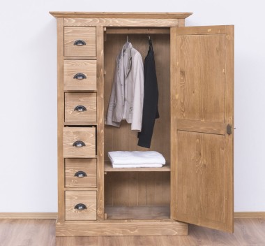 Wardrobe with 1 door, 6 drawers - PS41