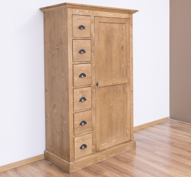 Wardrobe with 1 door, 6 drawers - PS41