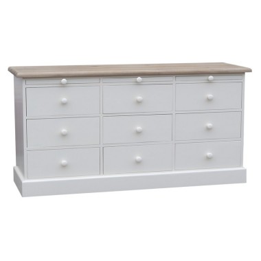 Chest of drawers with 9 drawers, oak top - PS104-TOP OAK