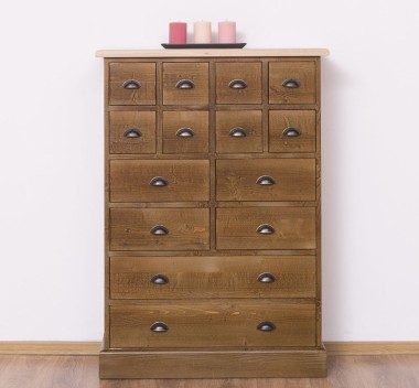 Chest with 14 drawers, oak top - PS158-TOP OAK
