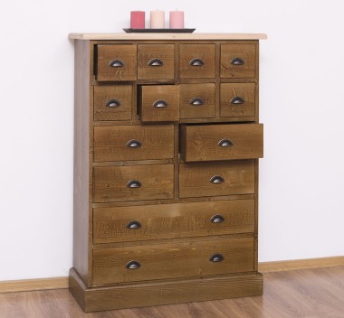 Chest with 14 drawers, oak top - PS158-TOP OAK
