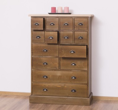 Chest with 14 drawers, oak top - PS158-TOP OAK