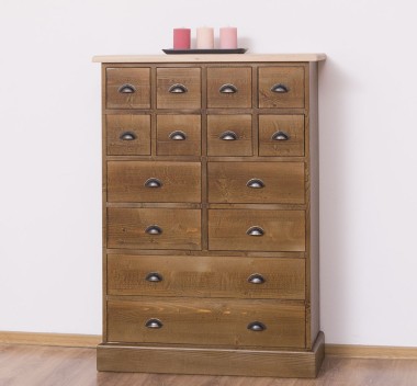 Chest with 14 drawers, oak top - PS158-TOP OAK