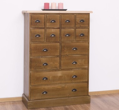 Chest with 14 drawers, oak top - PS158-TOP OAK