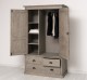 Wardrobe with 2 doors and 3 drawers