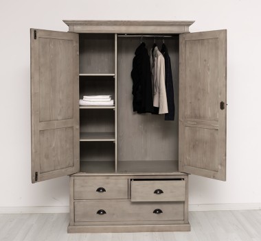 Wardrobe with 2 doors and 3 drawers