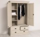 Wardrobe with 2 doors and 3 drawers