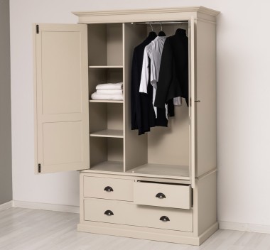 Wardrobe with 2 doors and 3 drawers