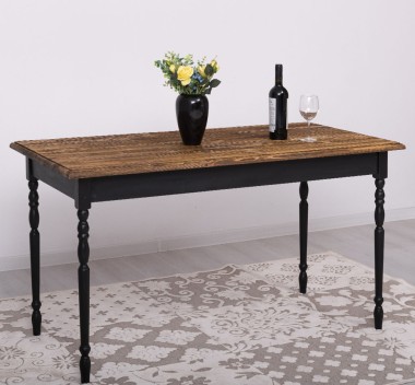 Table with turned legs, dim. 140x70x78 - PS660-140