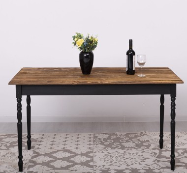 Table with turned legs, dim. 140x70x78 - PS660-140