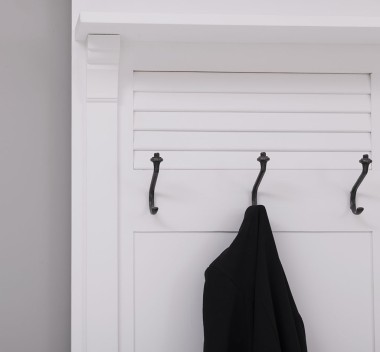 Shutter design halway coat hanger with two doors - PS721