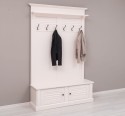 Shutter design halway coat hanger with two doors