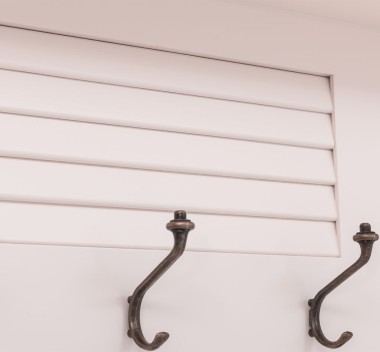 Shutter design halway coat hanger with two doors - PS721