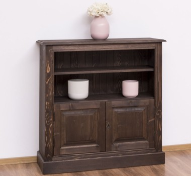 Medium bookcase with 2 doors, 1 shelf - PS212