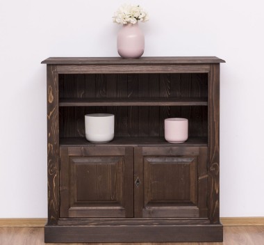 Medium bookcase with 2 doors, 1 shelf - PS212