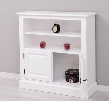 Medium bookcase with 2 doors, 1 shelf - PS212
