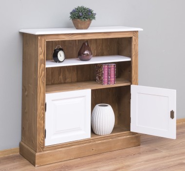 Medium bookcase with 2 doors, 1 shelf - PS212