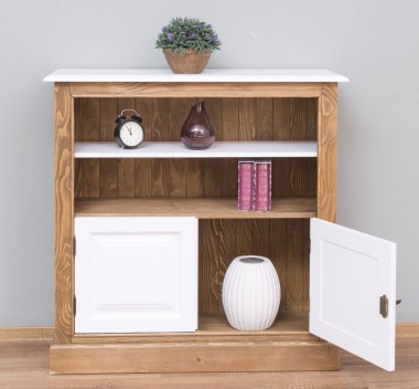 Medium bookcase with 2 doors, 1 shelf - PS212