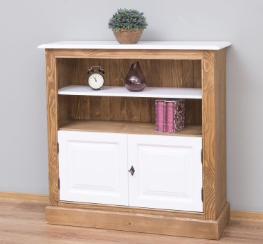 Medium bookcase with 2 doors, 1 shelf - PS212