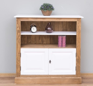 Medium bookcase with 2 doors, 1 shelf - PS212