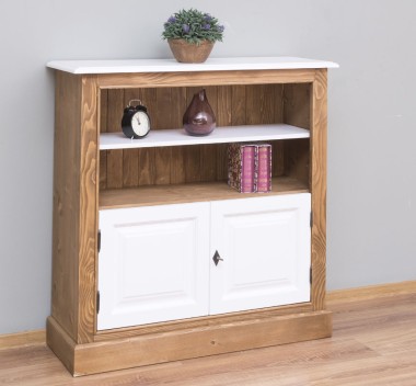 Medium bookcase with 2 doors, 1 shelf - PS212