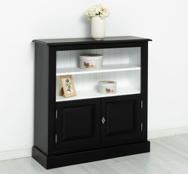 Medium bookcase with 2 doors, 1 shelf - PS212