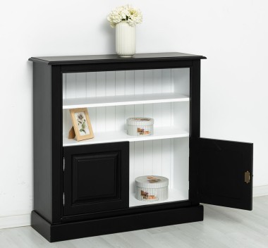Medium bookcase with 2 doors, 1 shelf - PS212