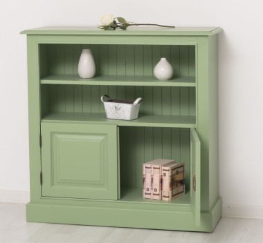 Medium bookcase with 2 doors, 1 shelf - PS212