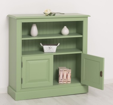 Medium bookcase with 2 doors, 1 shelf - PS212