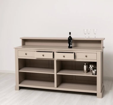 Bar cu 4 sertare, 4 compartimente deschise - PS578