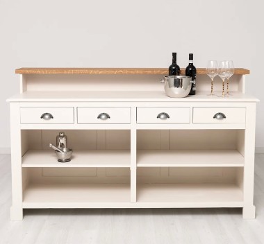Bar cu 4 sertare, 4 compartimente deschise, blat stejar - PS578-TOP OAK