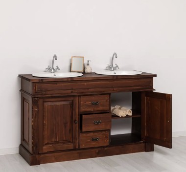Bathroom cabinet for 2 sink, ornate - sink are not included in the price - PS4001