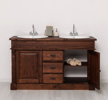 Bathroom cabinet for 2 sink, ornate - sink are not included in the price - PS4001