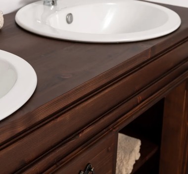 Bathroom cabinet for 2 sink, ornate - sink are not included in the price - PS4001