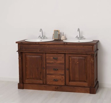Bathroom cabinet for 2 sink, ornate - sink are not included in the price - PS4001
