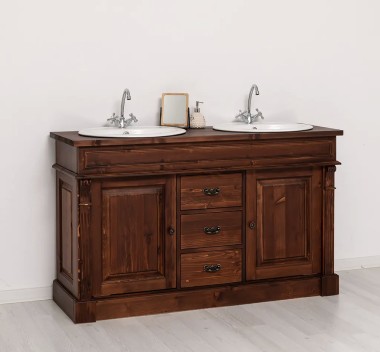 Bathroom cabinet for 2 sink, ornate - sink are not included in the price - PS4001