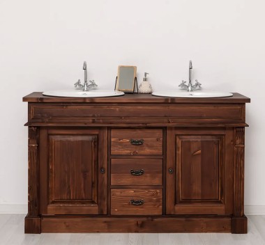 Bathroom cabinet for 2 sink, ornate - sink are not included in the price - PS4001