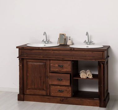 Bathroom cabinet for 2 sink, ornate - sink are not included in the price - PS4001