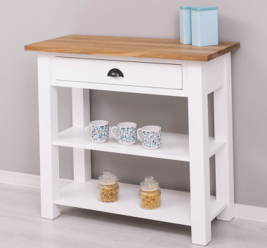 Console with 1 drawer, oak top - Top_P061 - Corp_P004 - Double Color